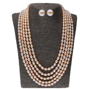 Advaita 5 Lines oval Pearl Set