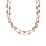 Pink Stone Pearl Necklace