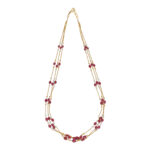 22KT 3 String Ruby Gold Chains