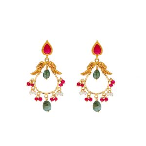 22KT Chandbalis Style Handcrafted Gold Earrings