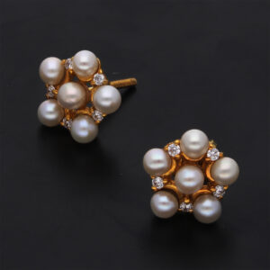 22KT Studs Style Traditional Gold Earrings