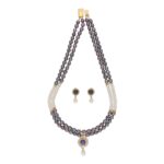 Dharuna 2 Lines Round Pearl Necklaces