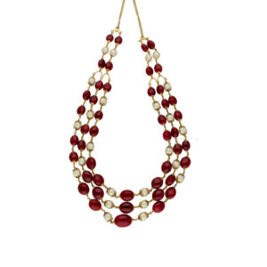 Colette Ruby with Pearl Gold Chain