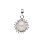 92.5 Silver Dhriti Simple Pearl Pendant