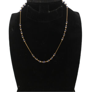 22KT 7.27 Grams Blue Sapphire Chain