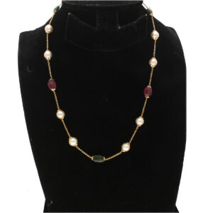 22KT 6.94 Grams Multi Coloured Necklace