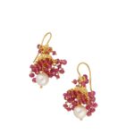 22KT Ichchha Style Cluster Gold Earrings