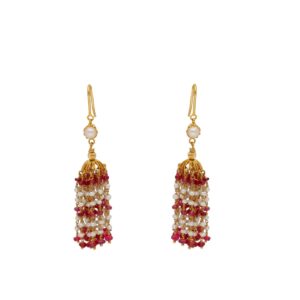 22KT Dahanapriya Style Handcrafted Gold Earrings