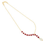 22KT (916) Ruby Pearls Gold Chain