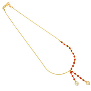 22KT (916) Ruby Pearls Gold Chain