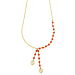 22KT (916) Ruby Pearls Gold Chain