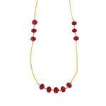 22KT (916) Ruby Pearls Gold Chain