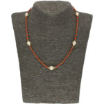 22KT (916) Coral Pearls Gold Chain