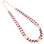Helen Ruby With Pearl Gold Chain