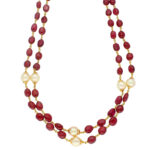 Helen Ruby With Pearl Gold Chain