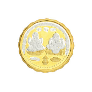5 Gram Designer Laxmi & Ganesh Silver coin