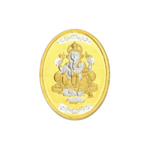 20 Gram Designer Oval Ganesh Silver coin