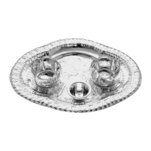 Decorative Puja Silver Thali
