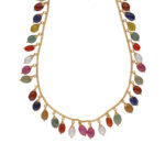 22KT Designer Gemstone Gold Chains