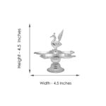 87 Grams Peacock Silver Diya's