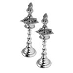 269 Grams Floral Samay Silver Diya's