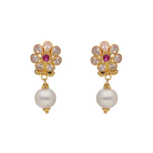 22KT Eeshvi Gold Earrings