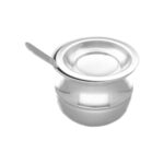 45 Grams Shiny Silver Kalash Loti Spoon with Lid