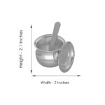 45 Grams Shiny Silver Kalash Loti Spoon with Lid