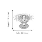 63 Grams Flower Shape Silver Diya