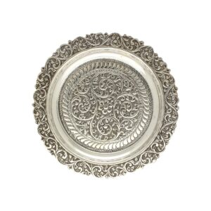 193.5 Grams Flower Design Silver Thali