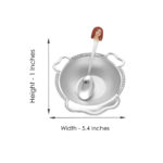 105 Grams Silver Thali With Baby Doll Spoon