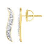 18kt Gold Floret Diamond Earrings