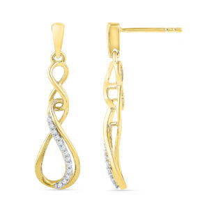 18 KT Gold Insignia Diamond Earrings