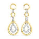 18 Kt Gold Enchanting Diamond Earrings