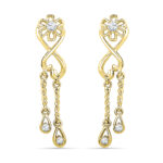 18 KT Gold Love Forever Diamond Earrings