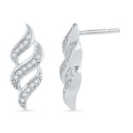 18 KT Gold Sparkling Diamond Earrings