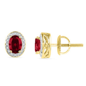 Ruby Diamond Earrings