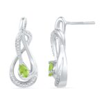 Peridot Diamond Earrings