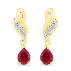 Valentines Special Ruby & Diamond Earrings