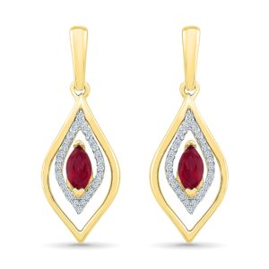 Light Of Love Ruby Diamond Earrings