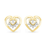 18 KT Gold Love Forever Diamond Earrings