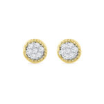 18kt Gold With Diamond Studded Earrings