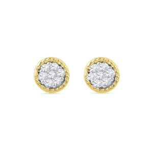 18kt Gold With Diamond Studded Earrings