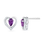 Heart Shaped Diamond Earrings