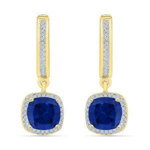 Blue Sapphire Diamond Earrings