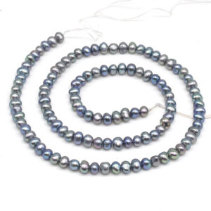 AA 4-5MM Freshwater Potato Pearl String-Grey