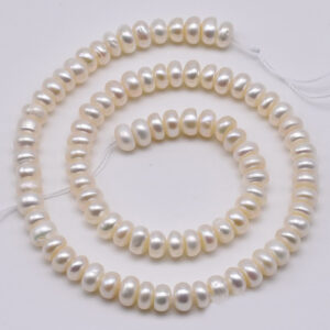 AA Real Freshwater Pearl 4-5 MM White Button Luster Pearl String