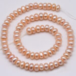 AA Freshwater Button 4-5 MM Pink Pearl String