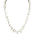 Crowned Opulence White Southsea Saltwater Pearl Necklace 10-14 mm