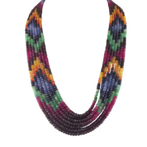 Unique Precious Gemstone Necklace